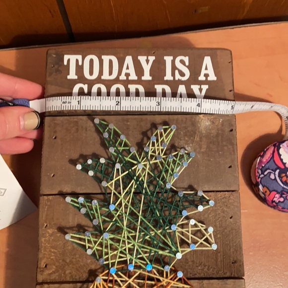 🌟NWT🌟TODAY IS A GOOD DAY Pineapple🍍String on Nails Wooden Wall Art🍍HOST PICK - Picture 14 of 16